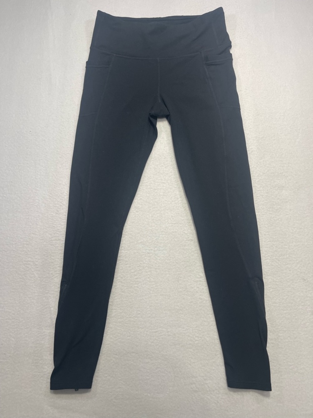 Athleta Black Leggings Medium Zip Ankle High Rise Workout Pants